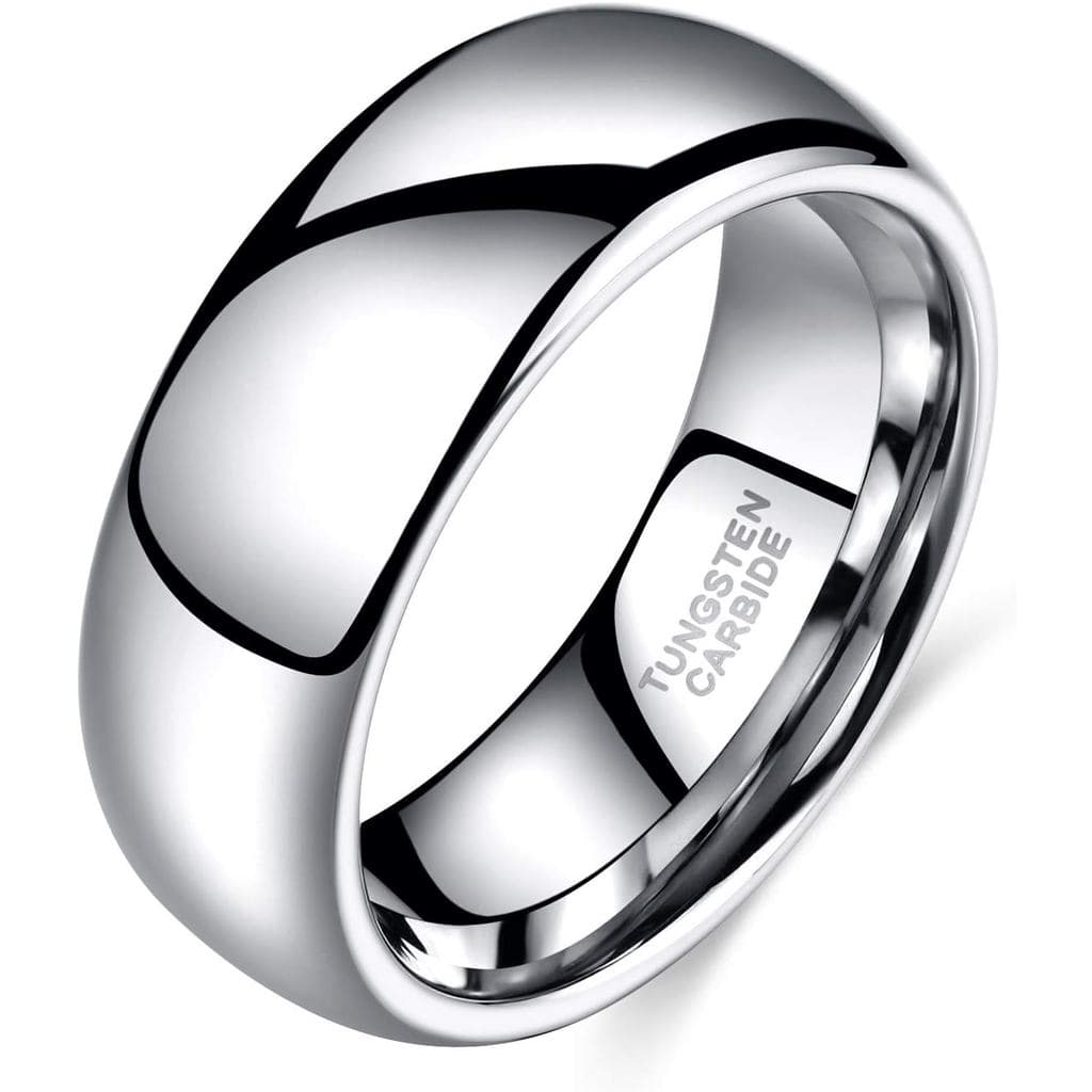 TRUMIUM Anel de Casamento em Tungstênio 2mm 4mm 6mm 8mm para Homens e Mulheres, Banhado a Prata/Ouro Rosê/Arco-Íris/Ouro