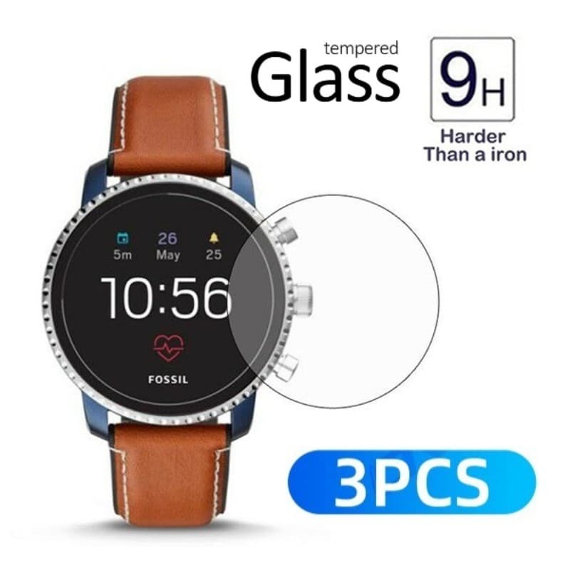 1-3 Unidades 9H Protetor De Tela De Smartwatch Relógio Inteligente De Vidro Para Fossil Sport Sloan Q Venture Explorist