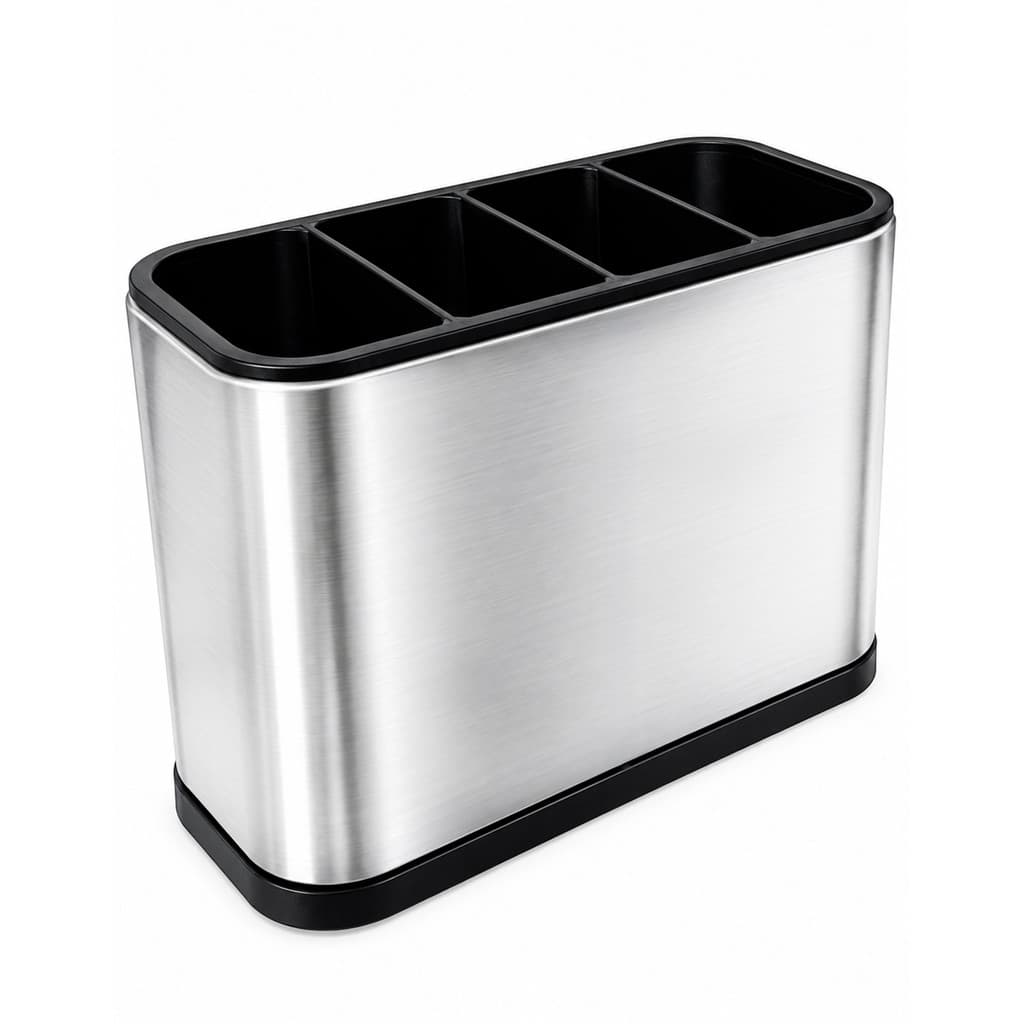 Porta Escorredor Talheres Pia Aço Inox 6 Divisórias Faqueiro SSR-2602