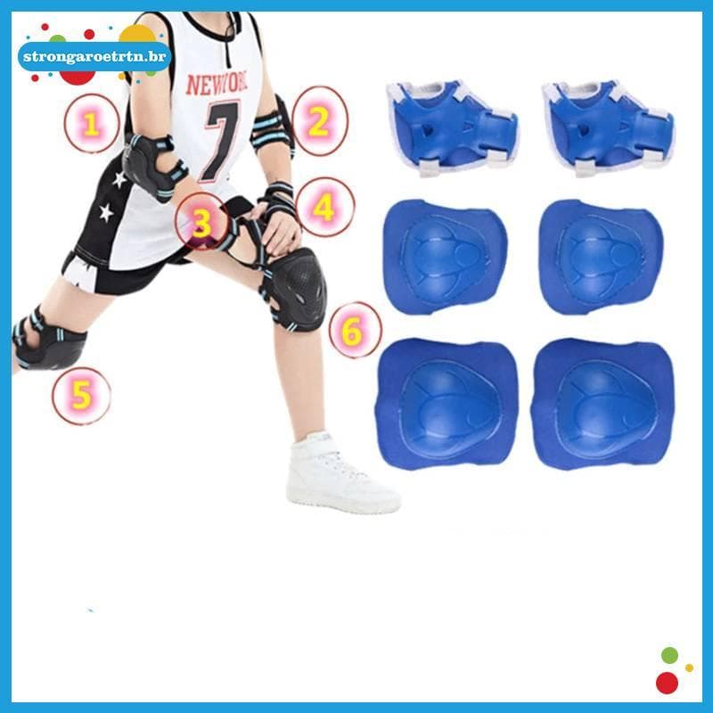 strongaroetrtn Conjunto De Proteção Para Patinação No Gelo Infantil , 6 Peças Com Joelheiras Cotovelo De Pulso Experiênc