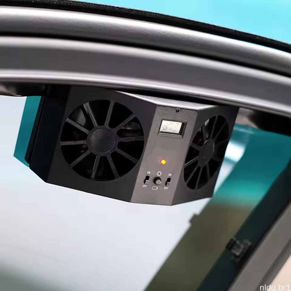 Ventilador Solar Com Resfriamento Automático Ventiladores Duplos Operação Movida A Energia Para Todos Os Tipos De Carros