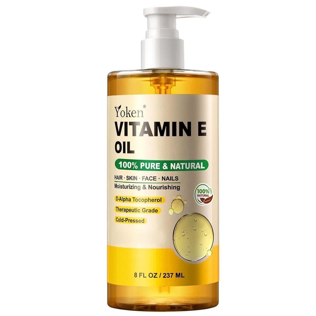 Fácil de ingerir, Óleo de Vitamina E Yoken 8 Oz, óleo de vitamina E para a, óleos vitamínicos para o rosto, óleo pe