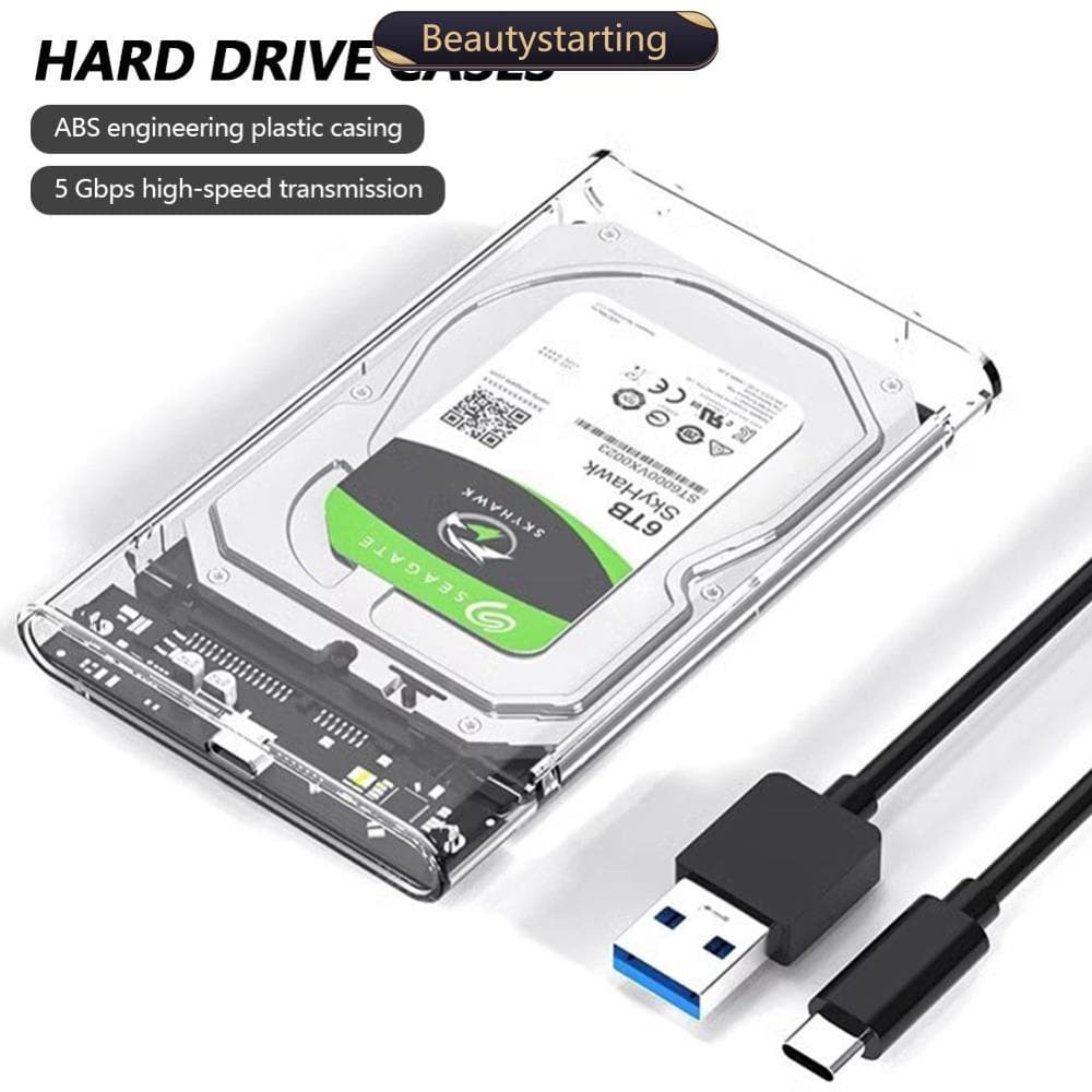 BEAUTYSTARTING Estojo Externo De 2.5 Polegadas USB3.0 HDD Caixa De Disco Rígido De 5 Gbps Gabinete SATA SSD De Armazenam
