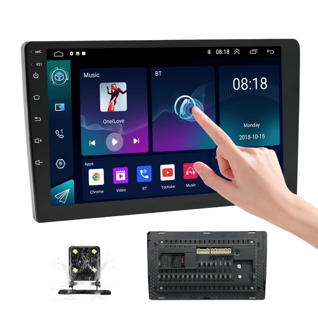 Central Multimídia Android 7/9 Polegadas 4GB+64GB com GPS, Bluetooth, Wi-Fi e Câmera de Ré HD