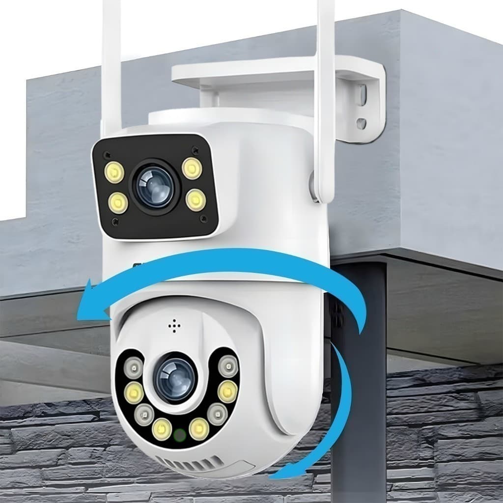 Câmera De Segurança a Prova de água Lente Dupla APP YOOSEE IP66 Camera IP WiFi 360