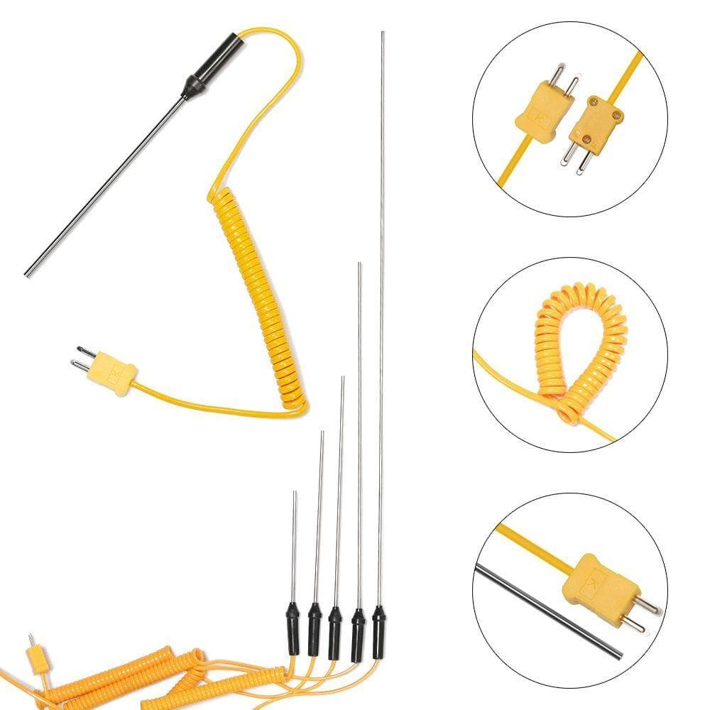 Instrumentos De Temperatura Do Sensor De Sonda , Instrumento De Análise De Medição Com Cabo De Fio , Controlador Tipo K