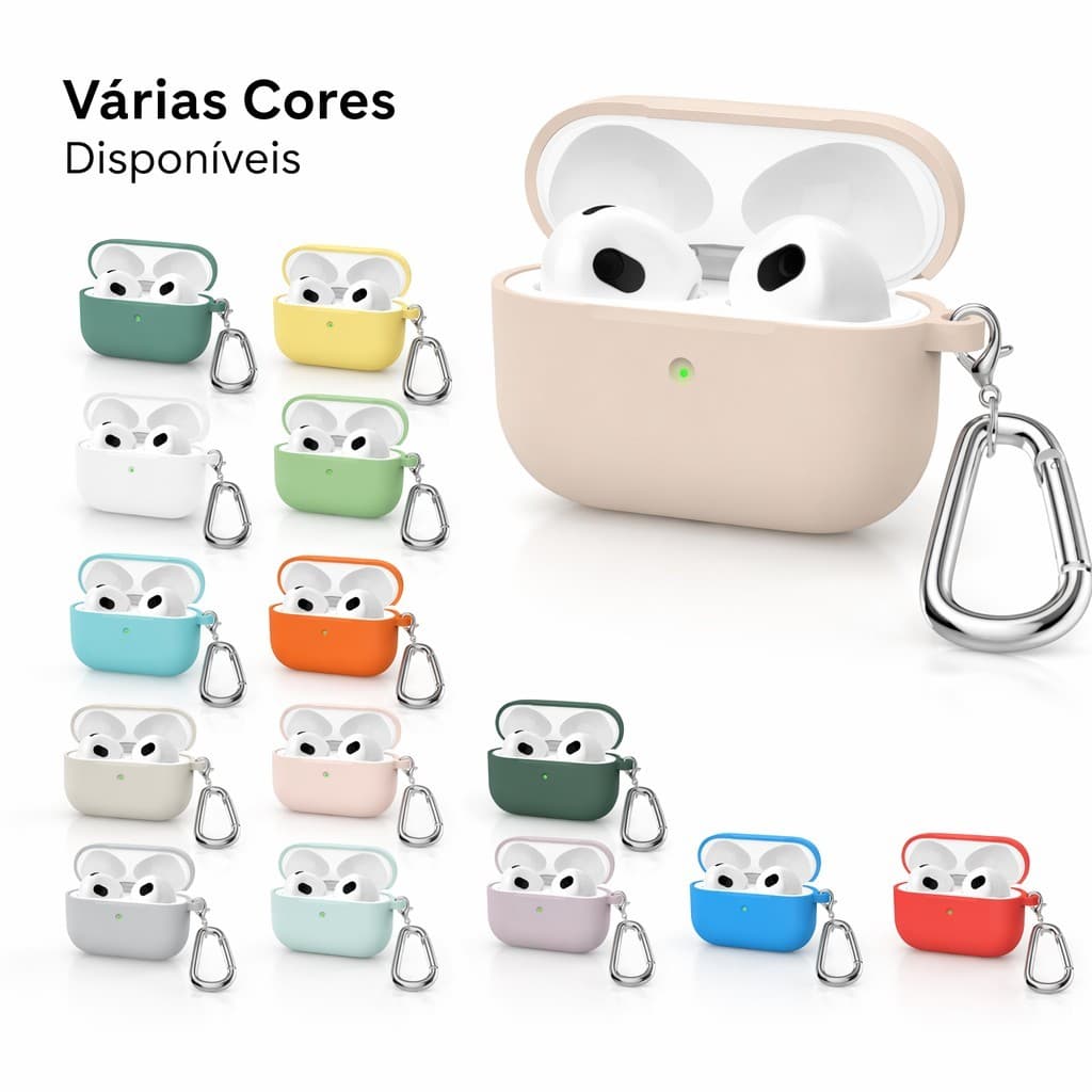 Case de Silicone Premium para AirPods Pro 1 2 3 e Pro 2 Weston