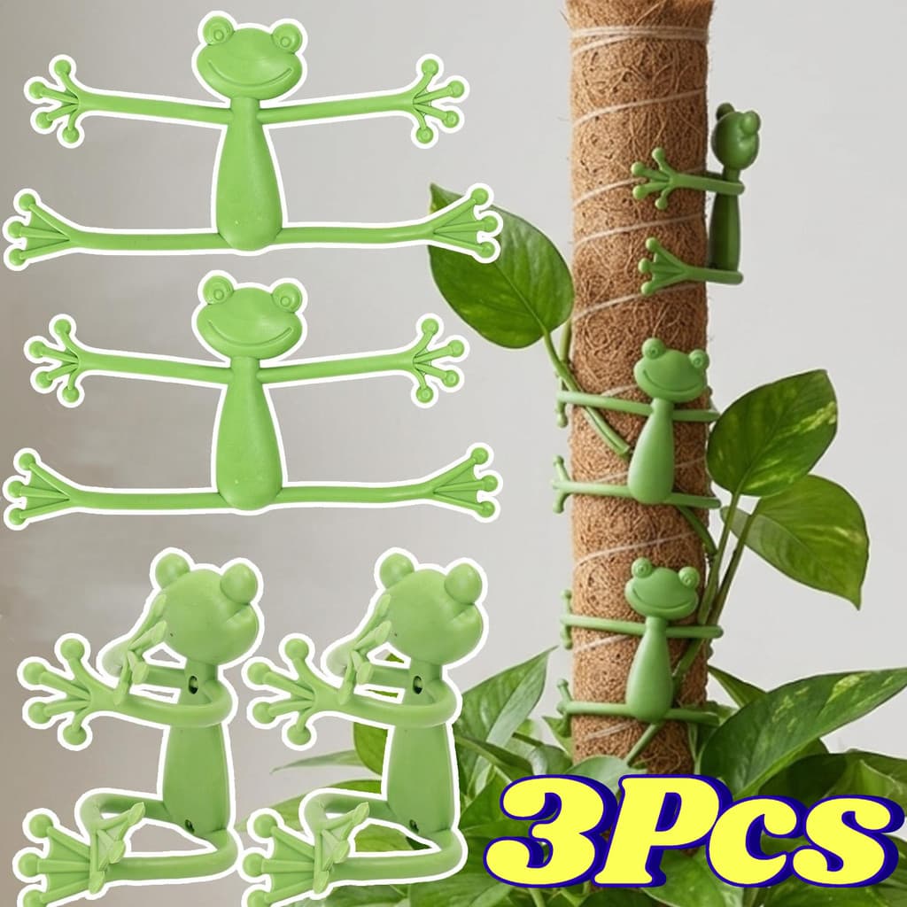 Multi-Purpose Terraço Varanda Vaso Planta Suporte Braçadeira-Ao Ar Livre Sapo Verde Em Forma De Jardim Tomate Escalada V