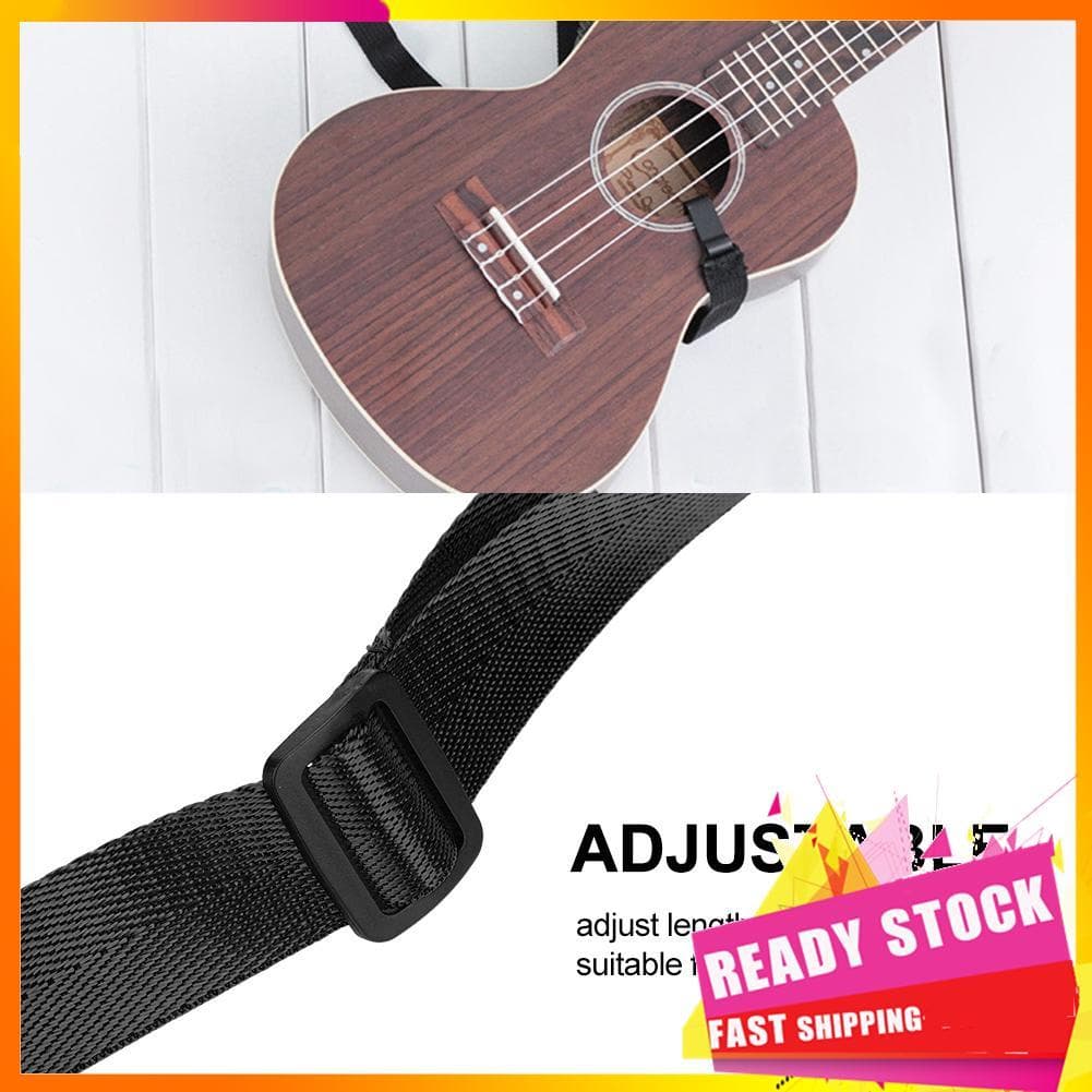 Gfgfgfgg Alça para ukulele Keenso ajustável, leve e fácil de transportar, cordão de nylon com gancho para acessórios de