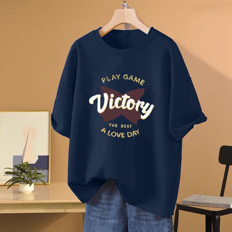 Produtos em estoque pronto envio no mesmo dia puro algodão manga curta camiseta feminina verão oversize solto tamanho gr