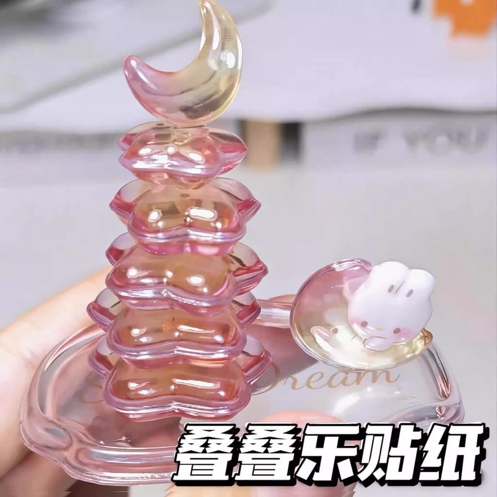 [Tik Tok Mesmo estilo] Adesivos em relevo 3D Tridimensional Empilhamento Canto de música Coisas fofas Empilhamento de mú