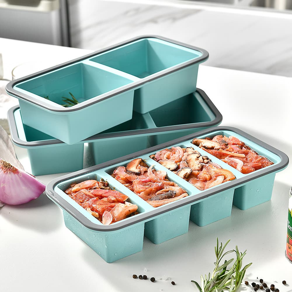 Compartimento de silicone de qualidade alimentar Caixa para manter fresco Microondas Caixa de armazenamento a frio Armaz