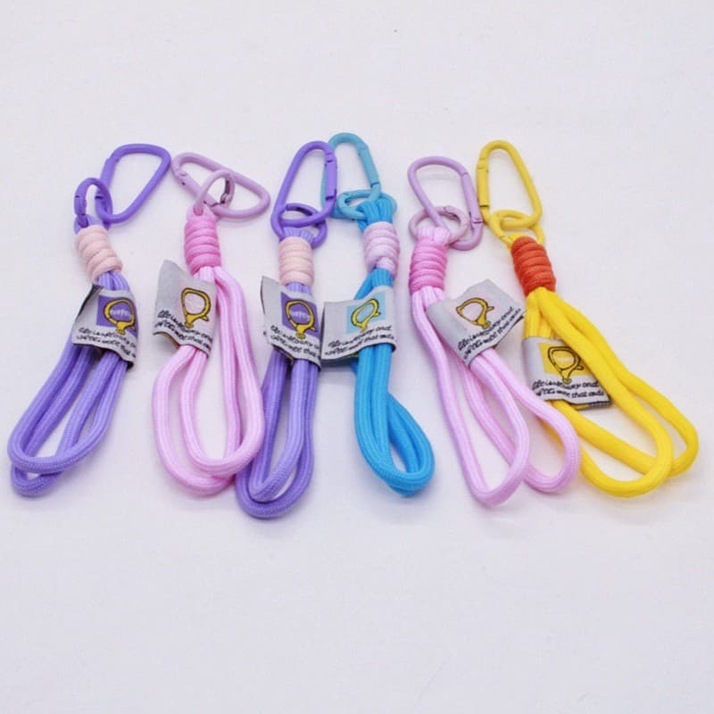 1/5/10 peças de cordão de pulso artesanal em corda trançada com contraste de cores, chaveiro DIY para capa de celular, a