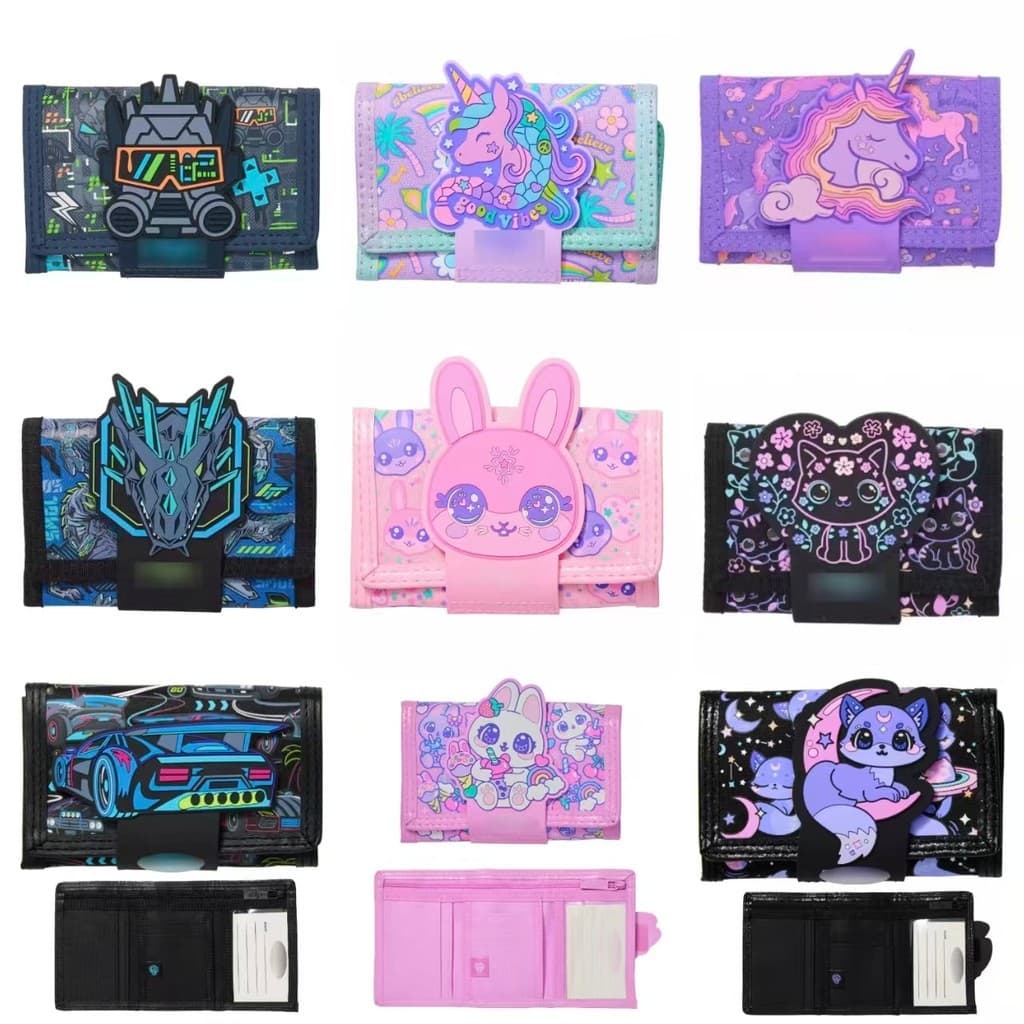 Carteira australiana porta-cartões de estudante da escola primária série de combinação de bolsa de moedas infantil