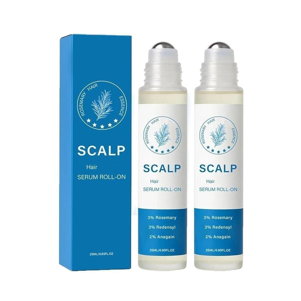 Sérum Roll-On de Alecrim para Crescimento Capilar, Óleo de Alecrim para Cuidado Capilar, Reduz a Queda de Cabelo em Home