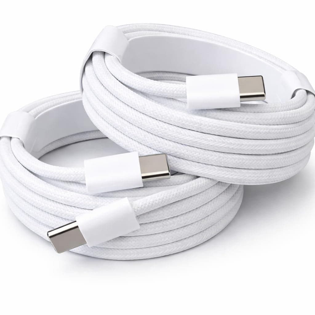 Cabo USB C 2M (6FT) Pacote com 2 Cabos de Carregamento Rápido USB C para USB C para Samsung Galaxy S23 S24 e Dispositivo