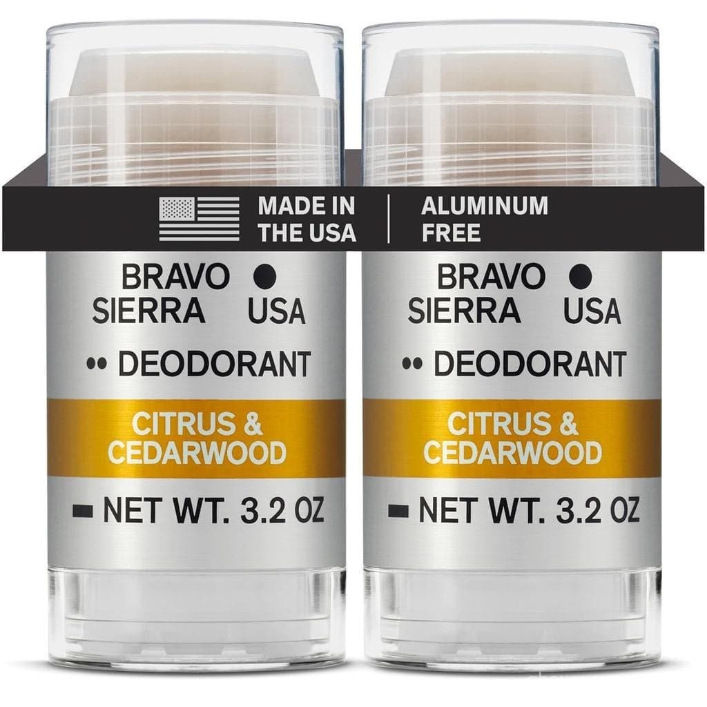 Desodorante Masculino Sem Alumínio Bravo Sierra, Pacote com 2 - Contém Ingredientes Naturais - Fragrância Duradoura e Pr