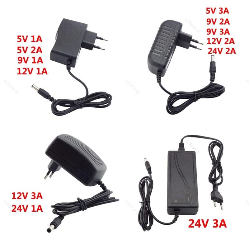 Adaptador De Fonte De Alimentação AC 220V Para DC 5V 9V 12V 24V 1A-10A Transformador Ue AU Plug LED Tira Carregador De P