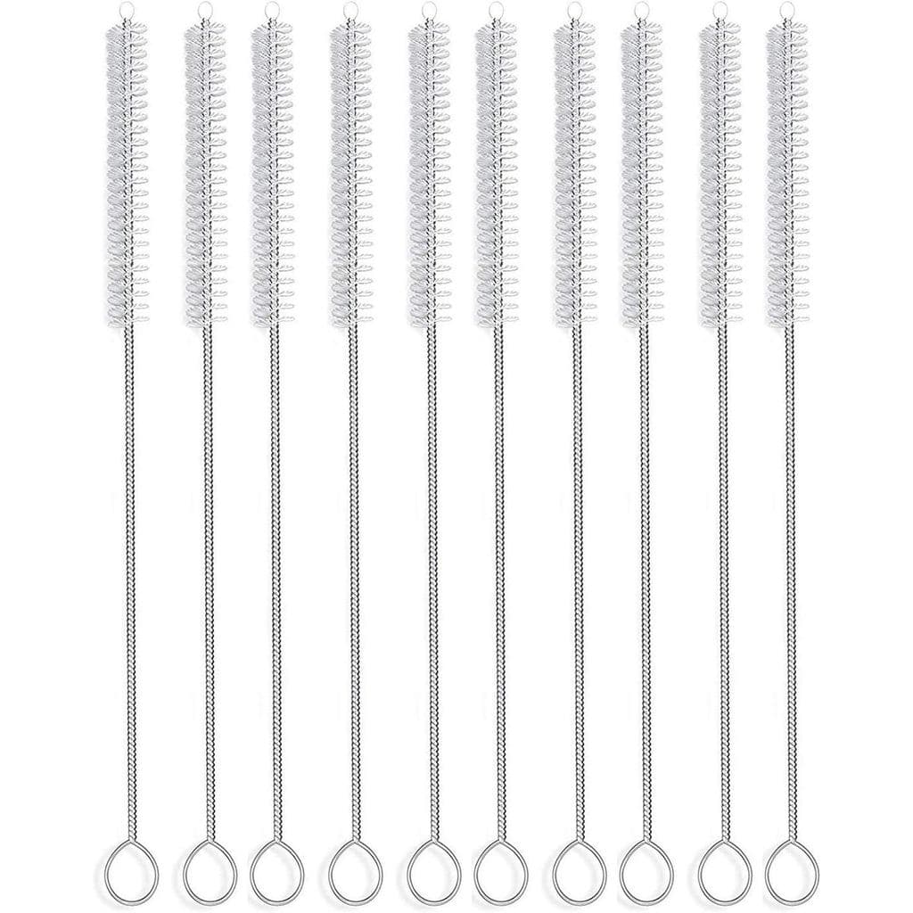 Escovas de Limpeza para Canudos (Pacote com 10), Escovas Flexíveis de Nylon para Limpeza de Tubos com Cerdas de 0,4", La
