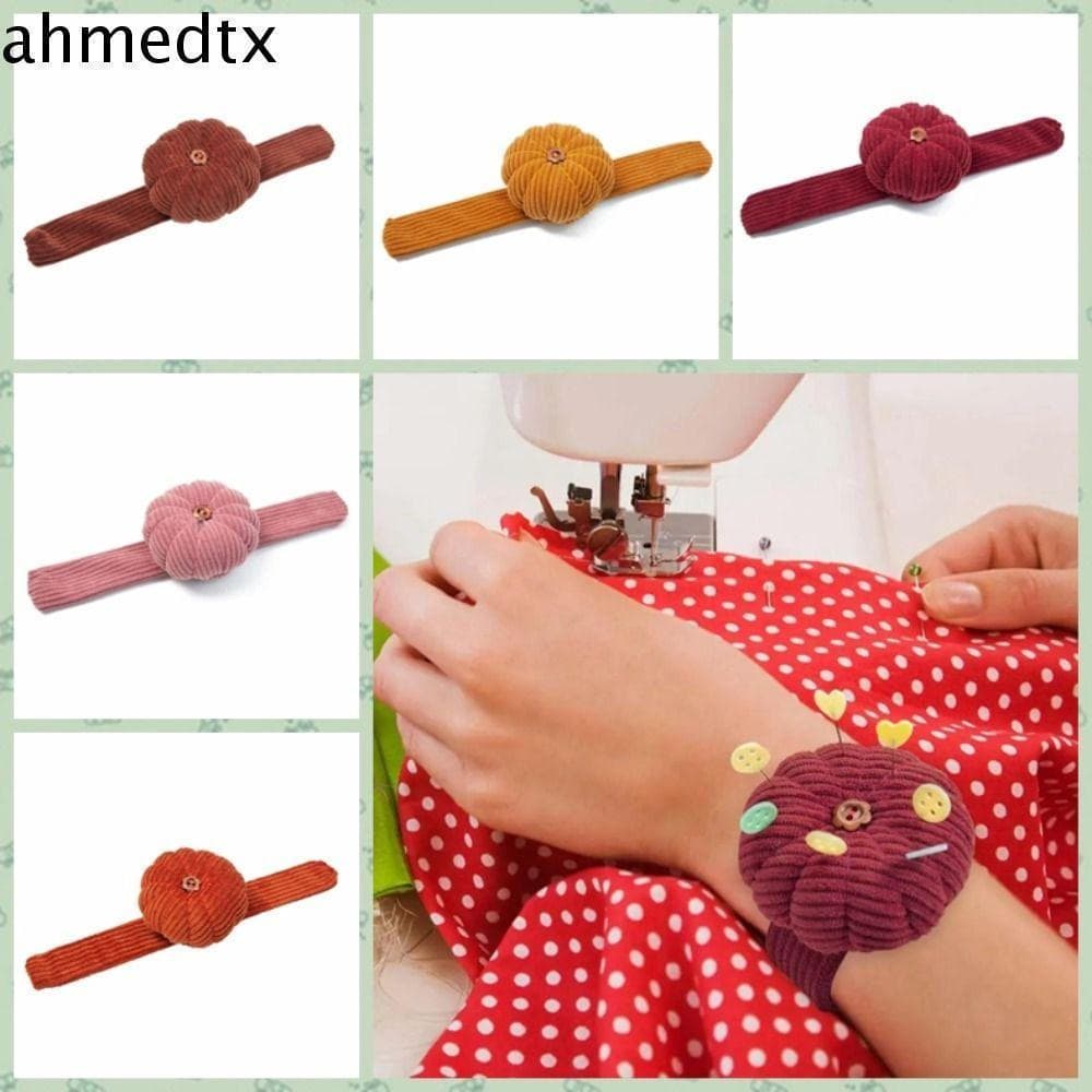 Almofada De Pino De Pulso AHMEDTXB , Agulha Em Forma De Abóbora Para Ferramenta De Costura , Com Travesseiro De Cinto El