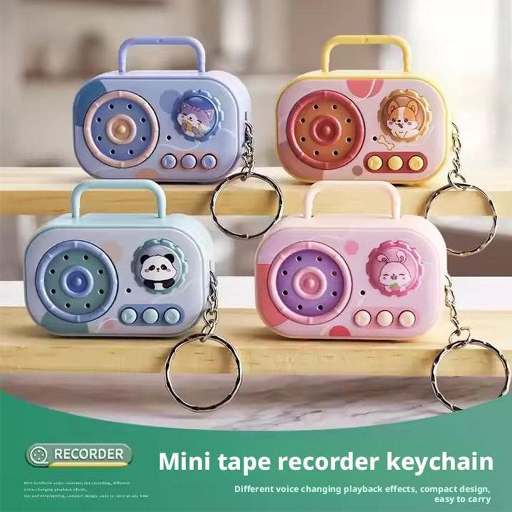 Retro Gravador Chaveiro Pingente Novo Mini Divertido De Rádio Pode Brinquedo Presente Registro Z5
