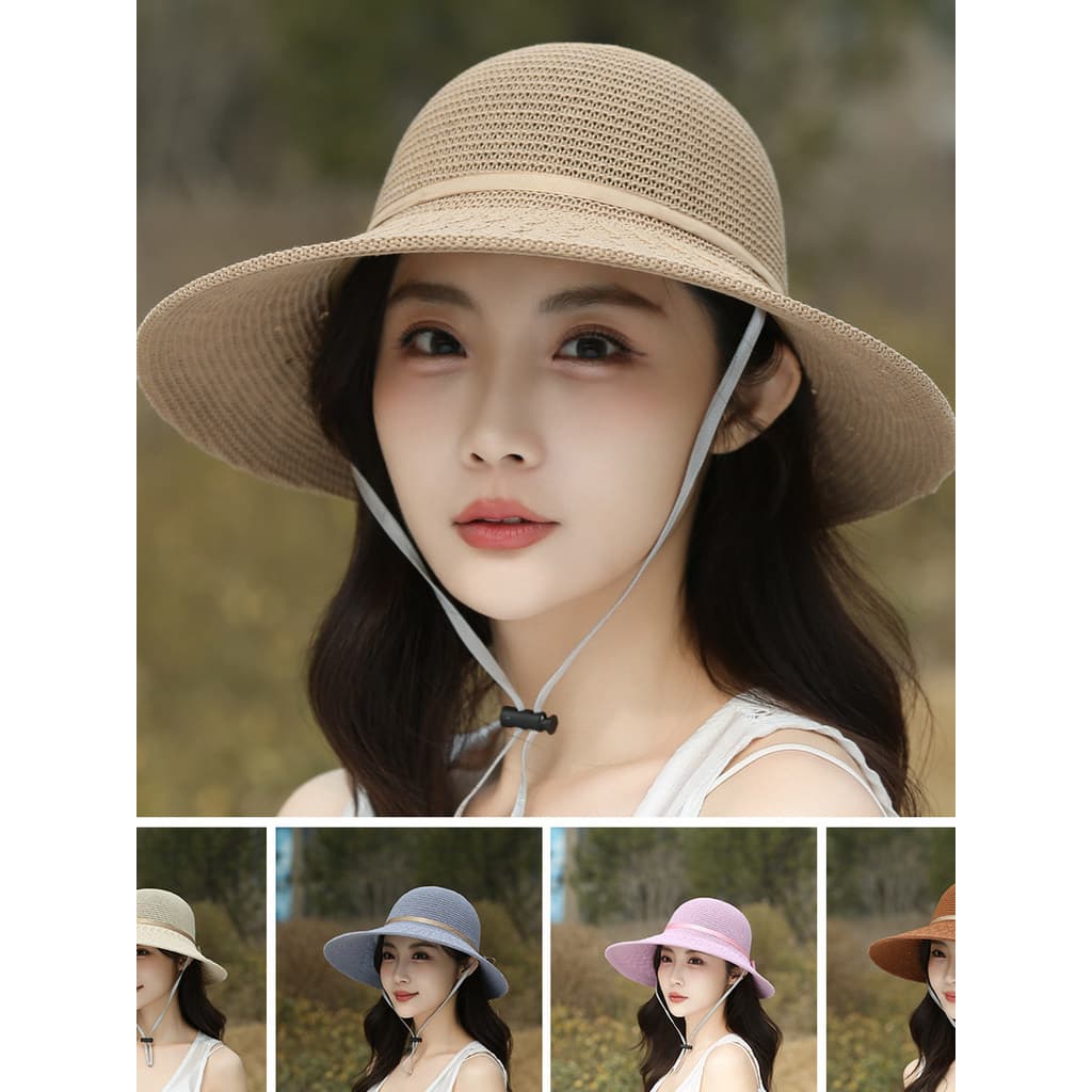 Chapéu de sol feminino de aba grande para ciclismo, chapéu de sol de verão, chapéu de sol ao ar livre, chapéu de proteçã