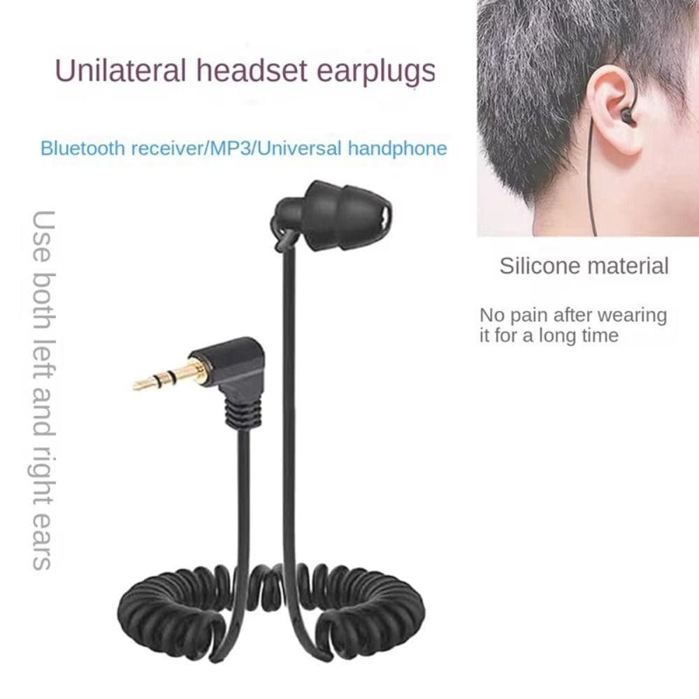Fones De Ouvido Com Mola De 3.5 Mm , Fone Intra-Auricular Graves Pesados De Lado Único , Únicos Cancelamento De Ruído
