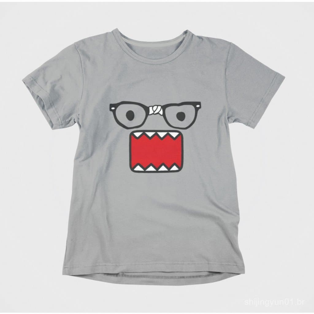 Camiseta Engraçada Domo Kun Nerd Meme Moda 100% Algodão Casual CIXW