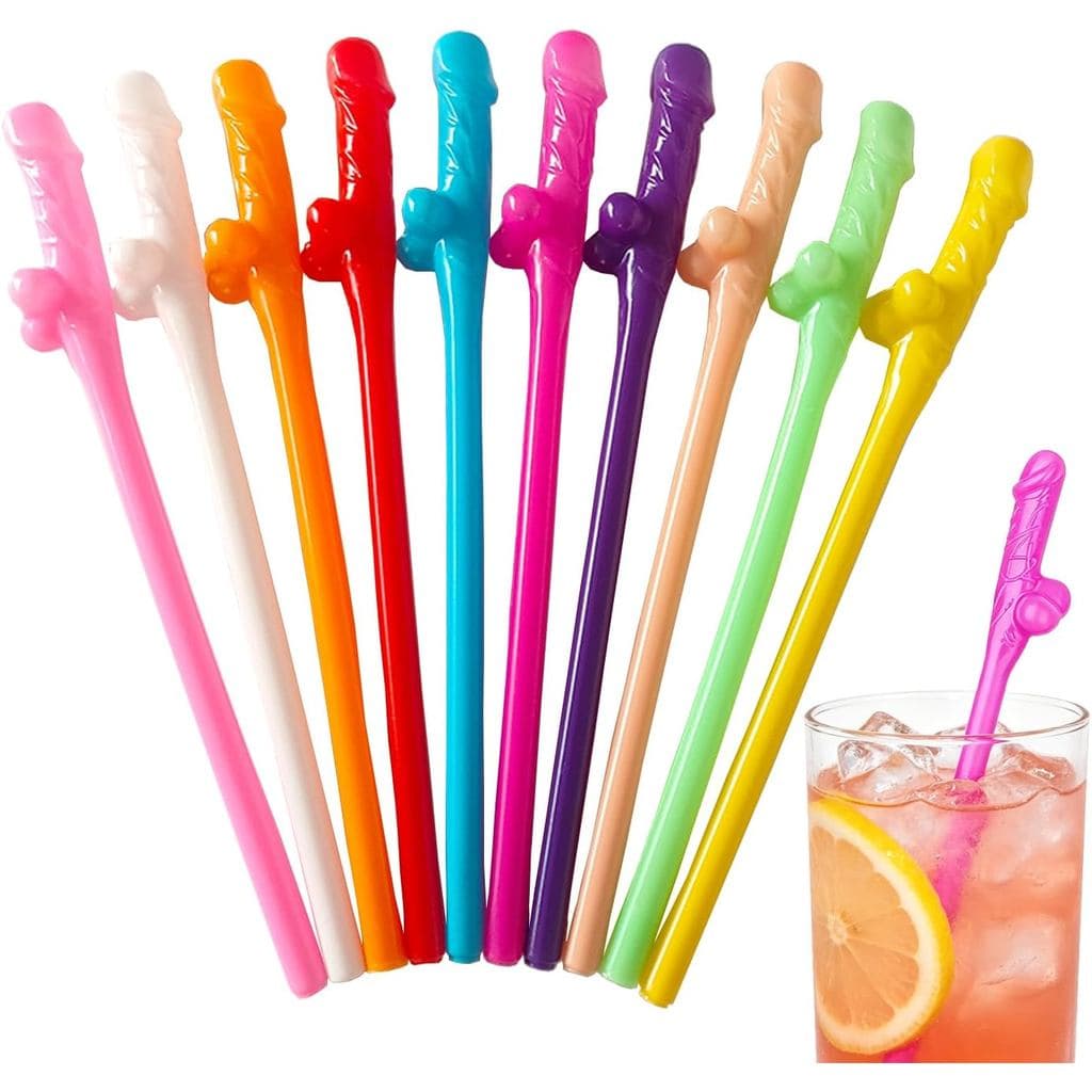 Canudos Pennis 50 Unidades , Engraçados Willy | Para Festa De Despedida De Solteira , Chá De Panela , Meninas , Suprimen