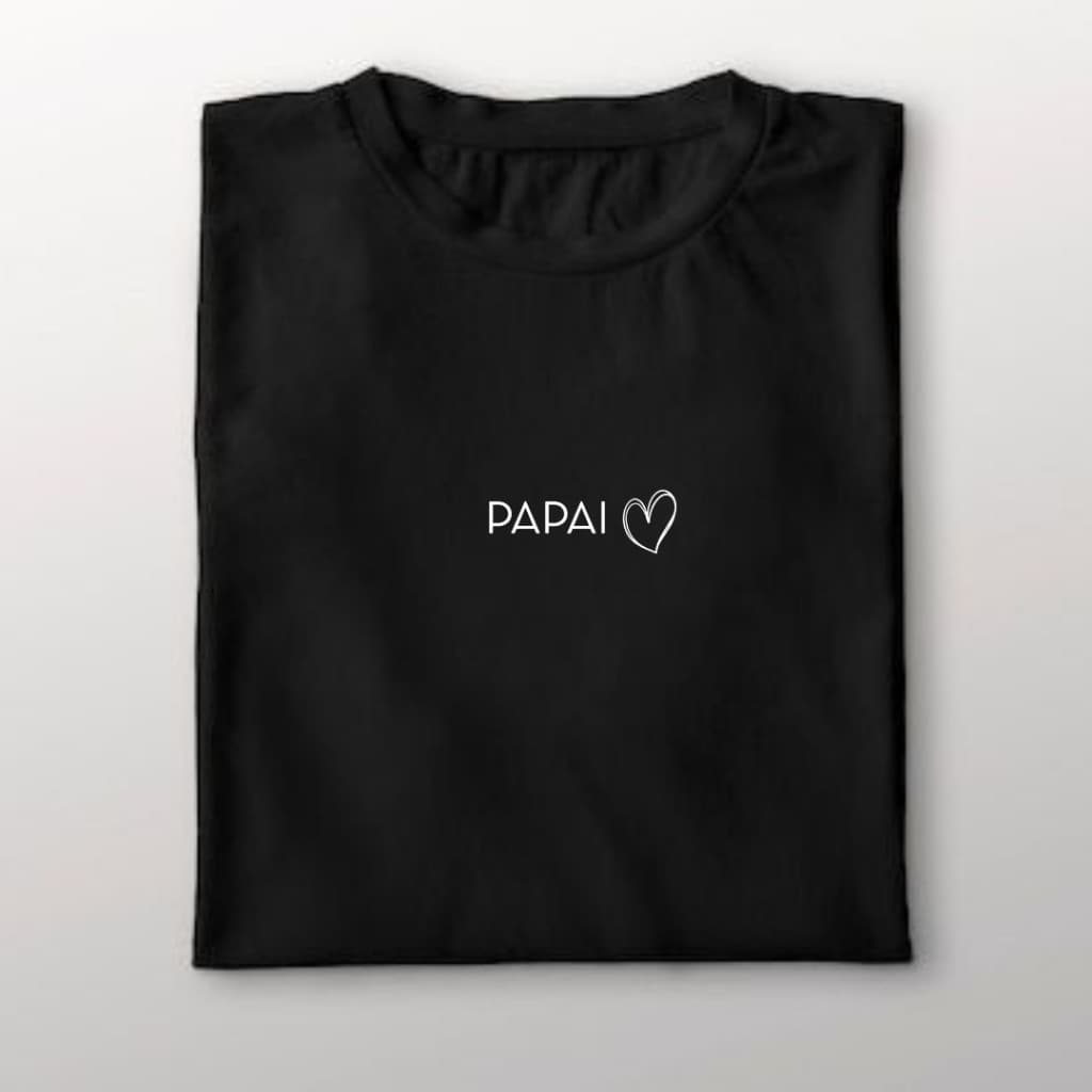 Camiseta Dia Dos Pais Masculina Minimalista Papai 100% Algodão Casual Tendencia Camisa Presente Criativo