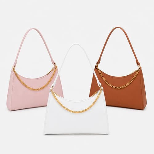 Kit 3 Bolsas Festa Femininas Baguete De Ombro Corrente Elegante