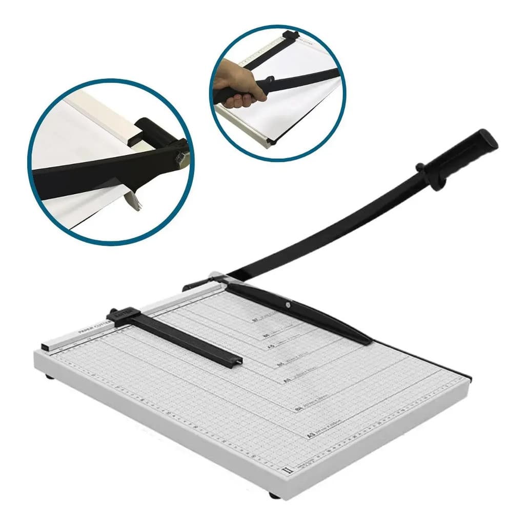 Guilhotina Papel A3 Cortador Manual Aço 10 Folhas Base Metal Importway