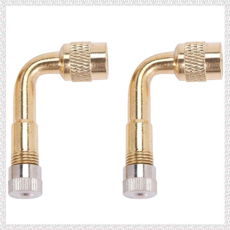 (Otgl) 2 Peças Adaptador De Extensão De Válvula Pneu Ângulo De Metal Dobrado De 90 Graus Para Bicicleta Motocicleta Scoo