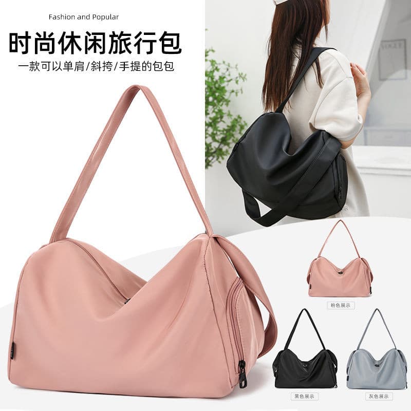 [XKB] Bolsa de viagem estilo minimalista, masculina, feminina, novo estilo, grande capacidade, natação, academia, bolsa