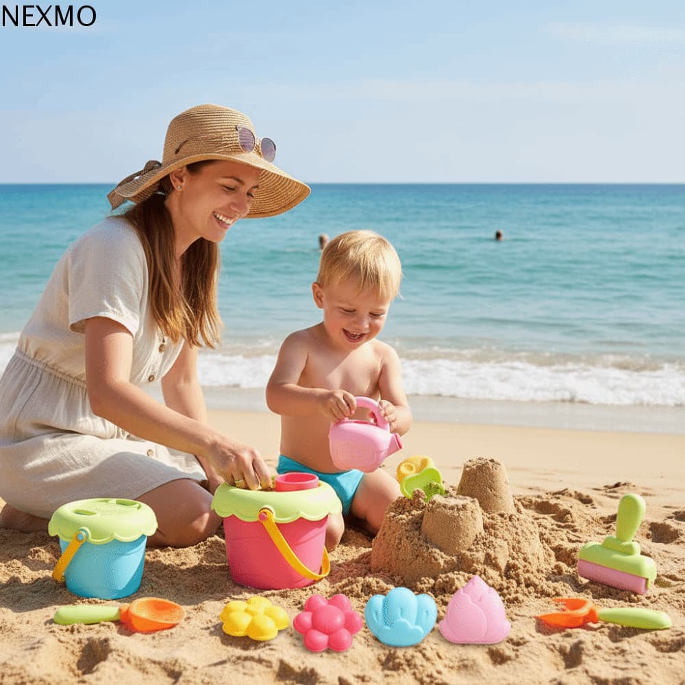 Conjunto de plantio de vasos de flores NEXMO, brinquedo interativo para brincadeiras na praia e na areia, diversão em fa