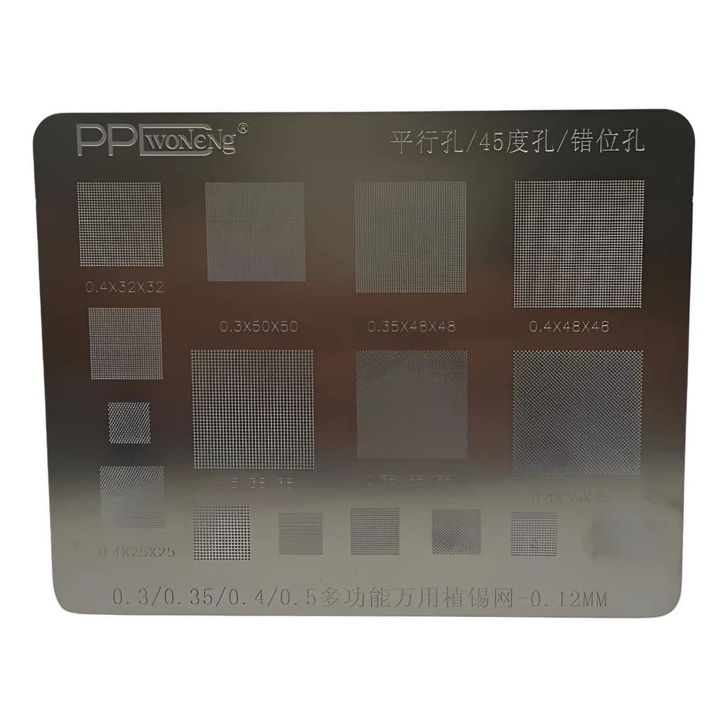 Stencil Bga 0.3 A 0.5mm, Retrabalho E Reballing Universal