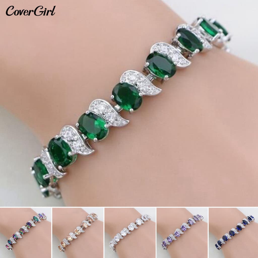 Pulseira Hipoalergênica para Meninas CGA, Joia de Moda, Strass Roxos, Estilo Incrustado Feminino, Elegante 20CI