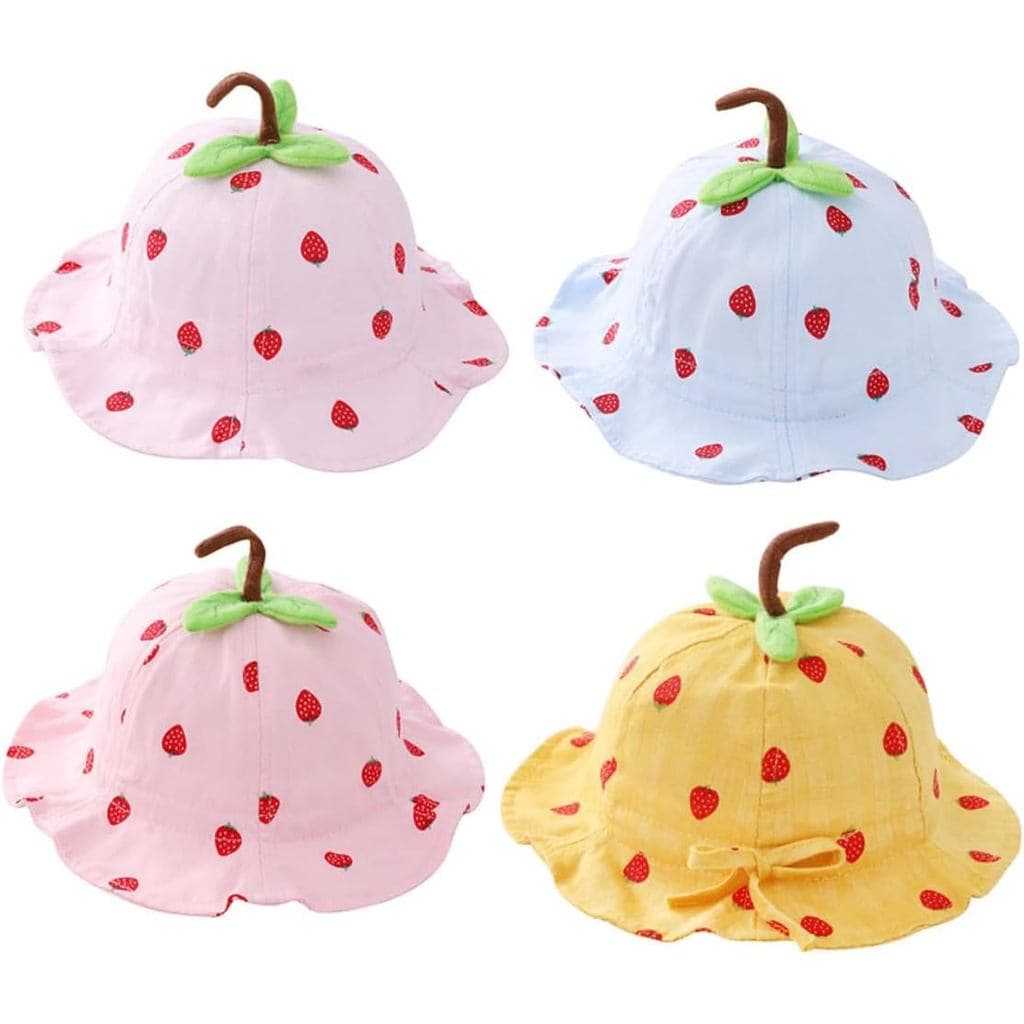 Chapéu de Sol Respirável com Proteção UV para Verão, Chapéu de Balde para Atividades ao Ar Livre com Padrão de Frutas, B