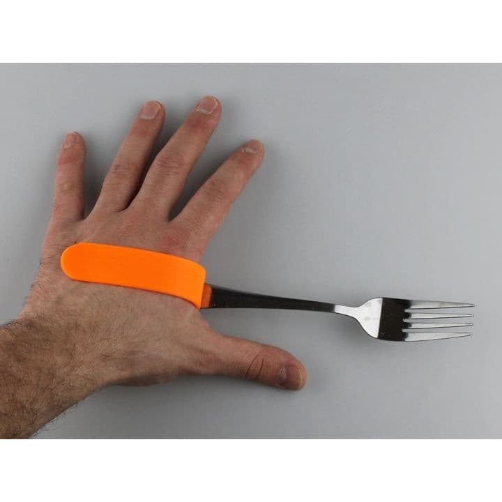 Suporte Garfo Colher Deficiente Idoso Adaptado Reabilitação Talheres Acessibilidade Cozinha Alimentação Auxiliar