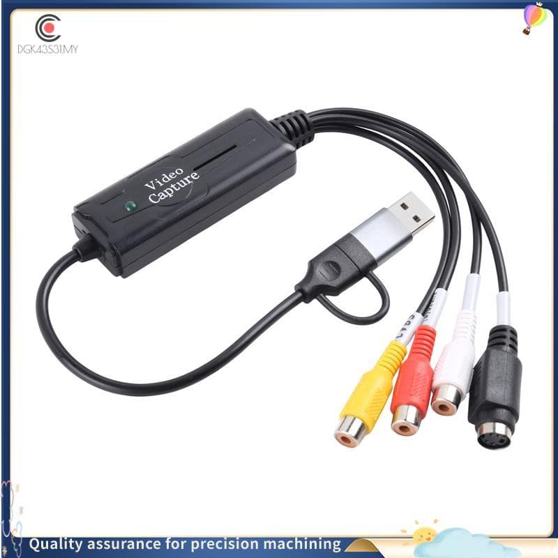 [hukou33] Placa De Captura Tipo C AV/S-Video Para USB 2.0 De Vídeo Adaptador De