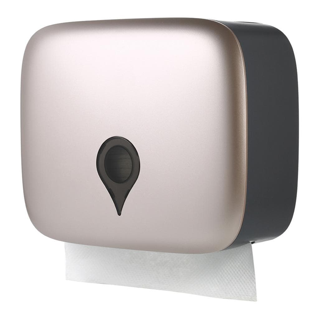 Dispensador de toalha de papel multifold suporte de mão montado na parede casa (champanhe ouro)