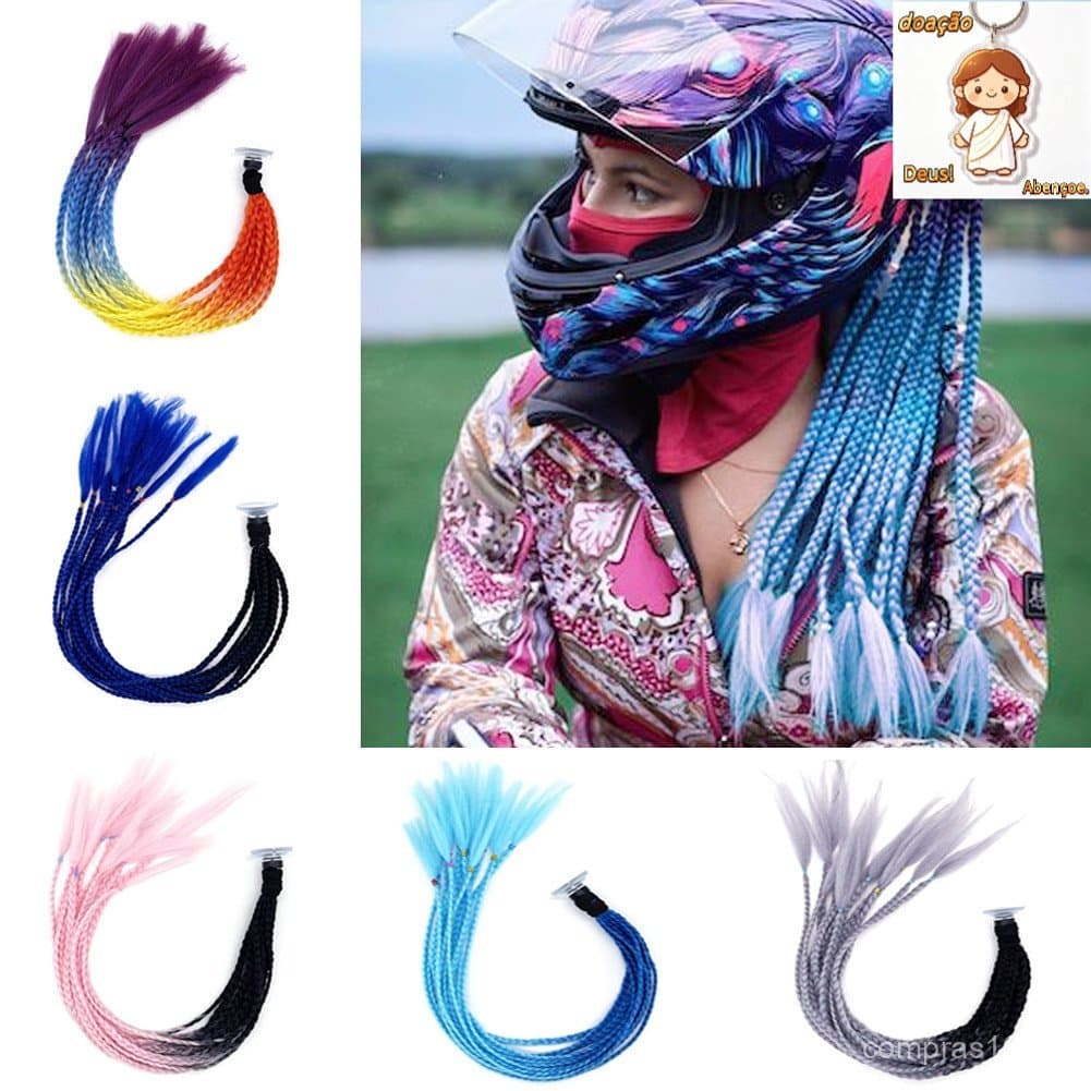 24 " Capacete Tranças De Motocicleta Para Mulheres Homens C6Z4