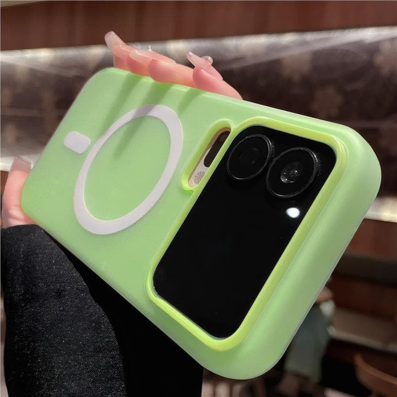 Nova Capa de Telefone Matcha Green para Xiaomi 17 POCO F8Ultra k90 ProMax, Cor Doce, Dupla Camada, Magnética, Fina