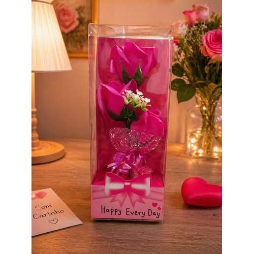 Enfeite Artificial Buque Rosa Decoracao Duravel Elegante Presente Romantico Sala