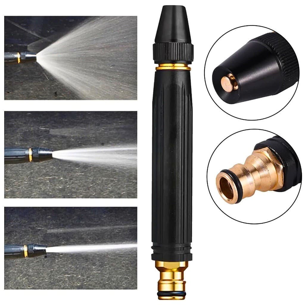 Kit 2 Em 1 Bico Alta Pressão Para Mangueira + Conector Top