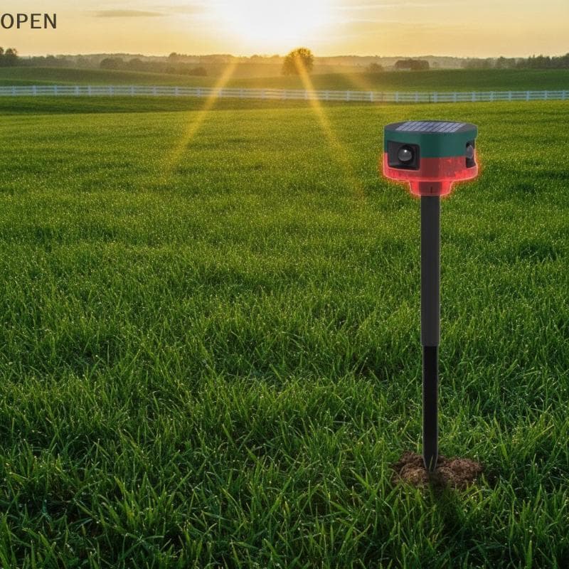 op Alarme Repelente Solar Sem Fio Para Animais 360 ° Sensor De Movimento De Luz Sonora Pátio Quintal Jardim Ao Ar Livre