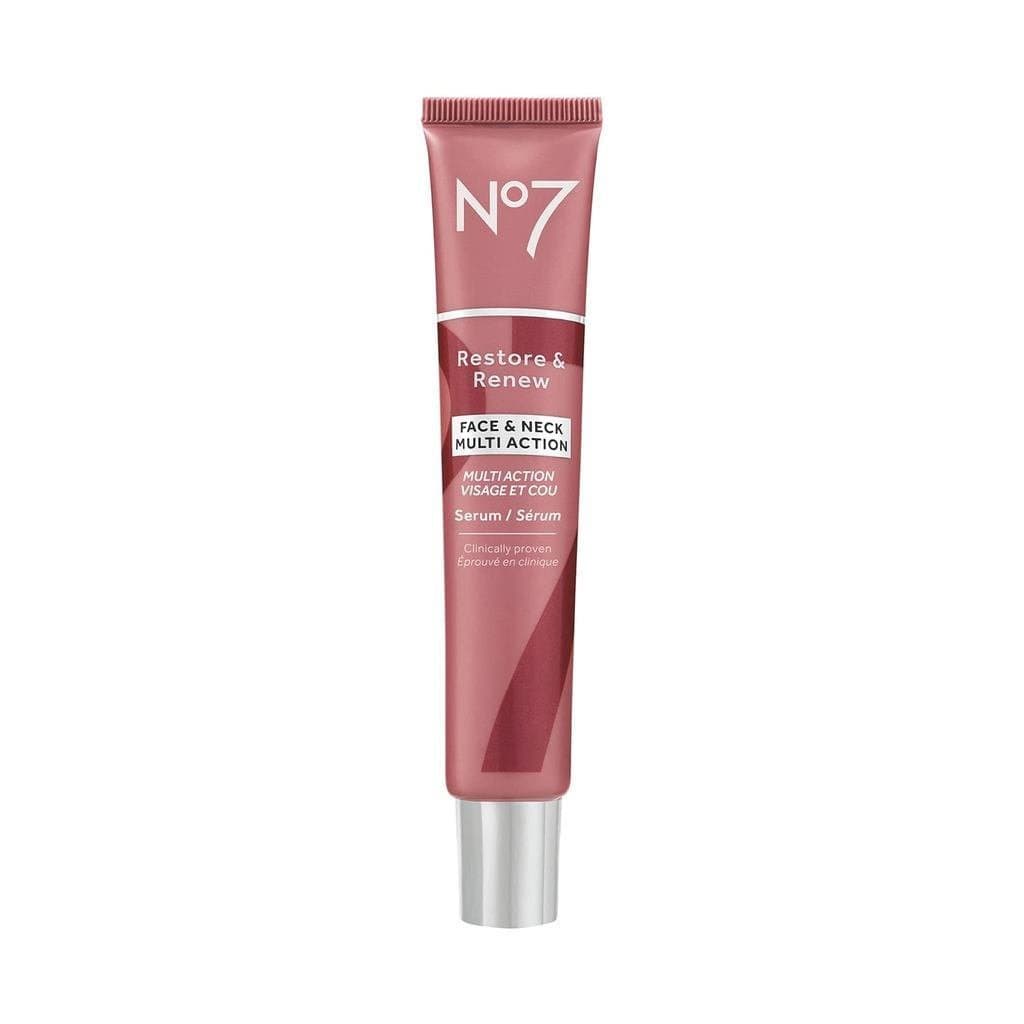 No7 Restore & Renew Sérum Multi-Ação para Rosto e Pescoço - Sérum Antienvelhecimento para Firmeza e Tonificação do Pesco