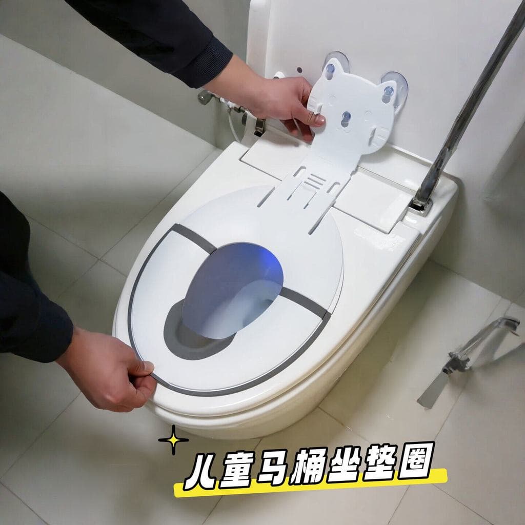 Lavadora de assento de vaso sanitário para bebês, assento de vaso sanitário integrado para crianças, Universal, dobrável