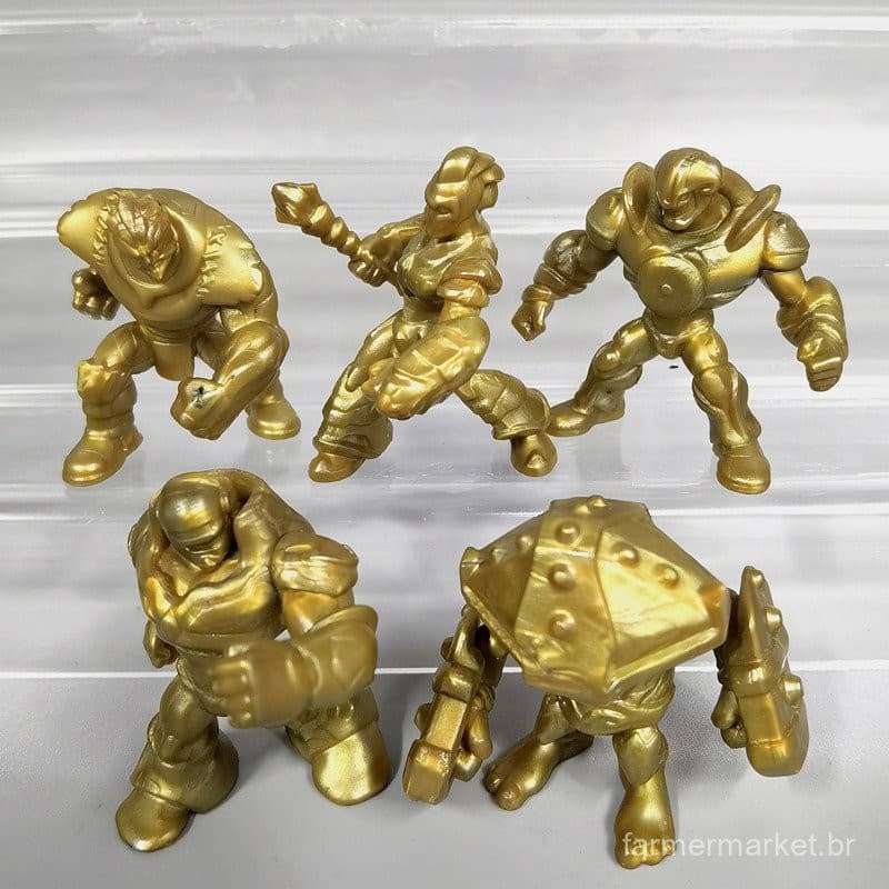 Modelo de Boneca Sólida Dourada Brinquedo Ornamento de Mesa