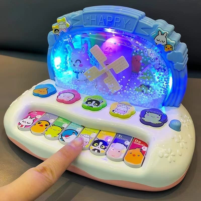 Brinquedos para Bebês, Educação Infantil, Piano, Teclado, Animal, Som Eletrônico para Crianças, 8 Teclas 44IX